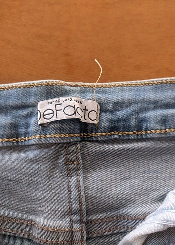 Kadın Mavi Mini Kot Şort - Görsel 3