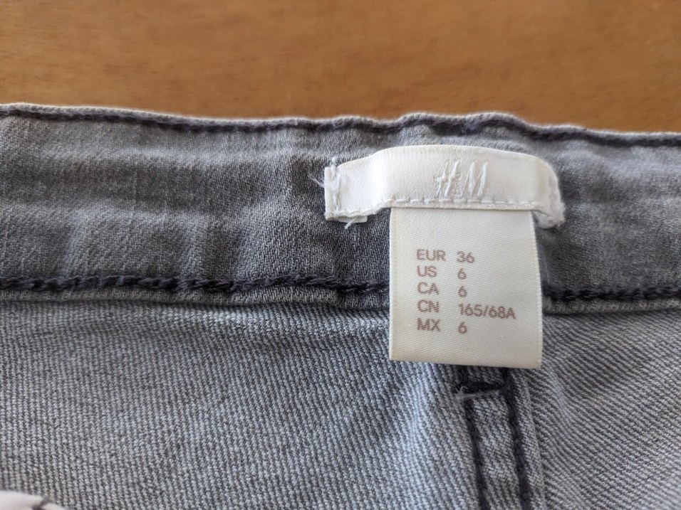 kadın gri renk kot şort - Görsel 3