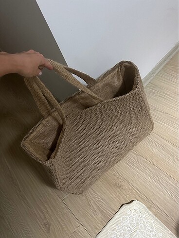 Handmade hasır plaj çantası
