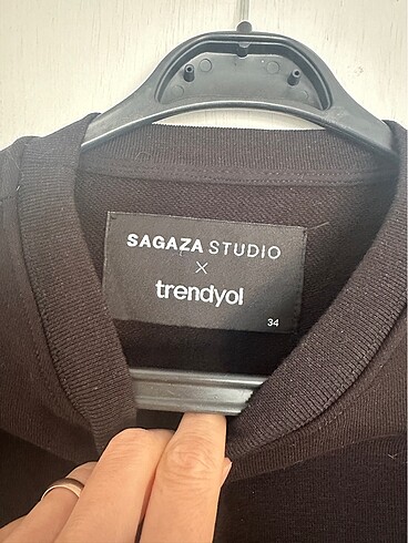 34 Beden Sagaza Vatkalı Sweatshirt