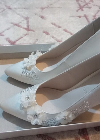 37 Beden beyaz Renk Gelinlik ayakkabısı