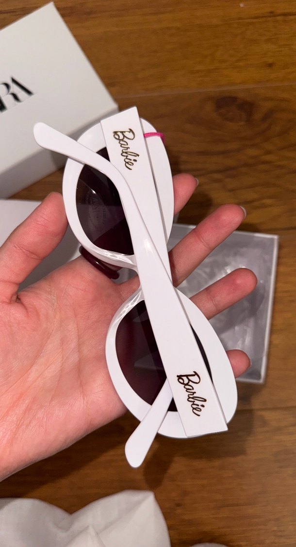 Beyaz Retro Kadın Güneş Gözlüğü zara barbie - Görsel 3