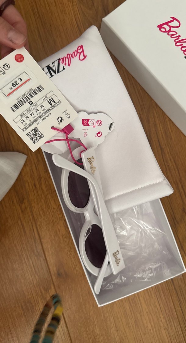 Beyaz Retro Kadın Güneş Gözlüğü zara barbie - Görsel 2