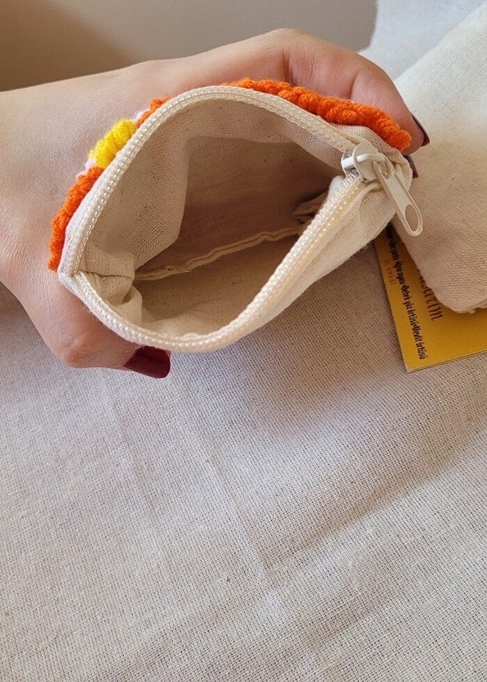 Punch işlemeli cüzdan bozuk para çantası  - Görsel 2