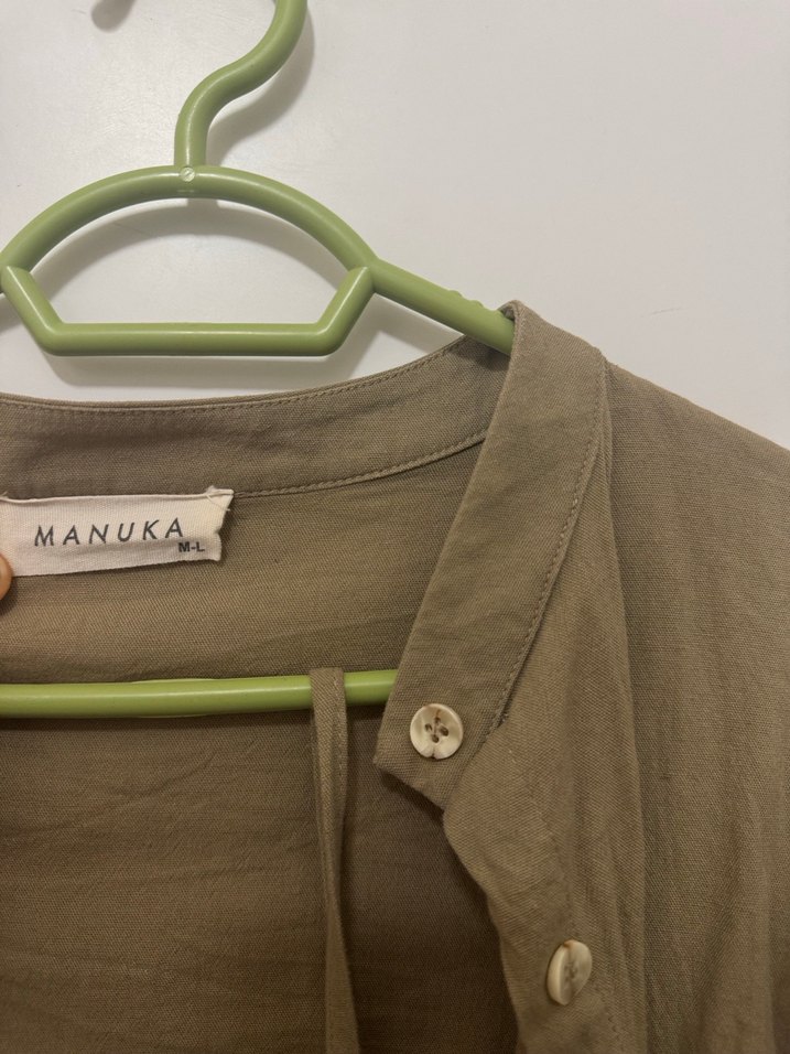 Manuka 
Haki renk gömlek tunik - Görsel 2