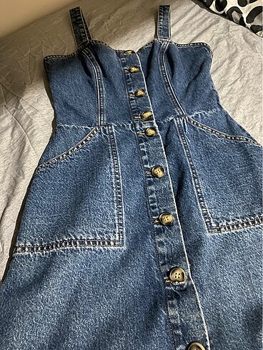s Beden Denim Kot Fitted Elbise ????