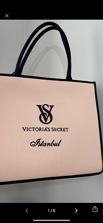 Victoria Secret pembe tote çanta