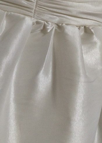 Beyaz Mini Parlak abiye - Görsel 3