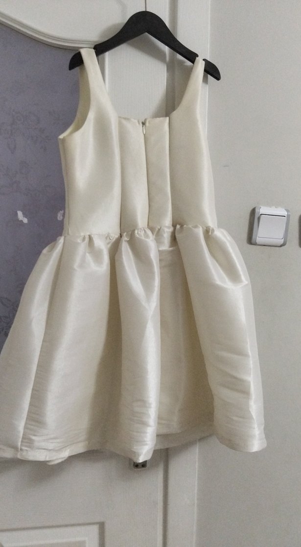 Beyaz Mini Parlak abiye - Görsel 5