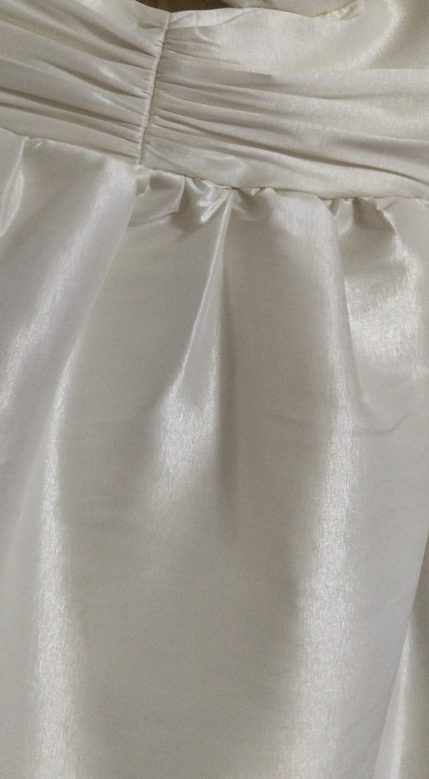 Beyaz Mini Parlak abiye - Görsel 3