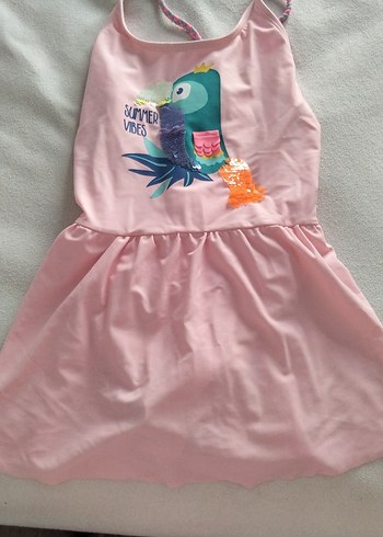 Pembe Bohem Kız çocuk mayosu