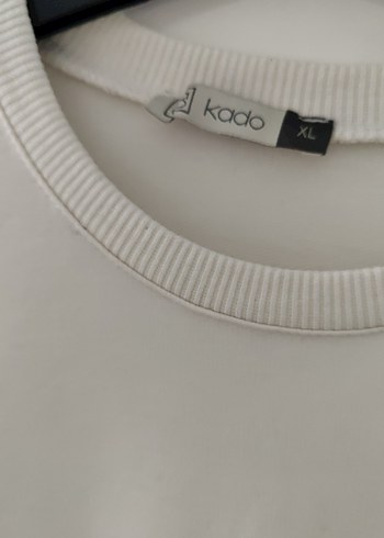 xl Beden Kadın Beyaz Uzun Kollu Baskılı Sweatshirt
