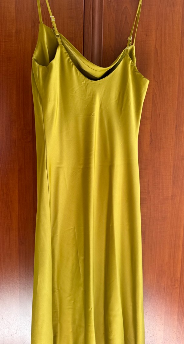 Yeşil Uzun Drapeli Kadın Elbise - Görsel 3