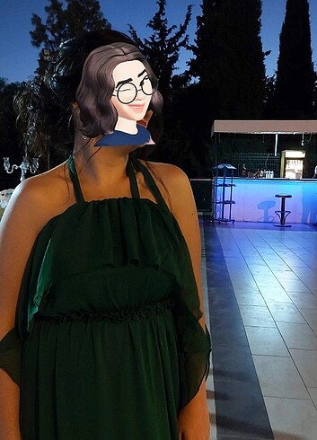 m Beden Bağcılık Şifon Elbise