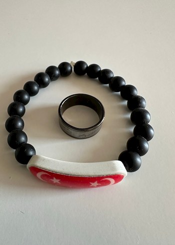 Ay Yıldız Bileklik Atatürk İmzalı Yüzük - Görsel 5