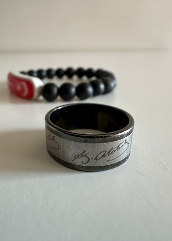 Ay Yıldız Bileklik Atatürk İmzalı Yüzük - Görsel 4