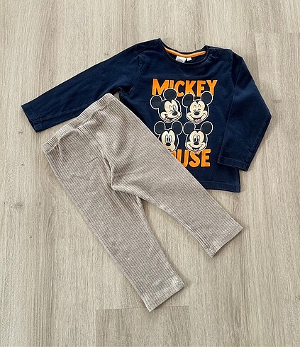 H&M H&M Çocuk Alt Üst Pijama Mickey Mouse