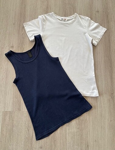 H&M Çocuk Atlet Beyaz Lacivert - Görsel 3