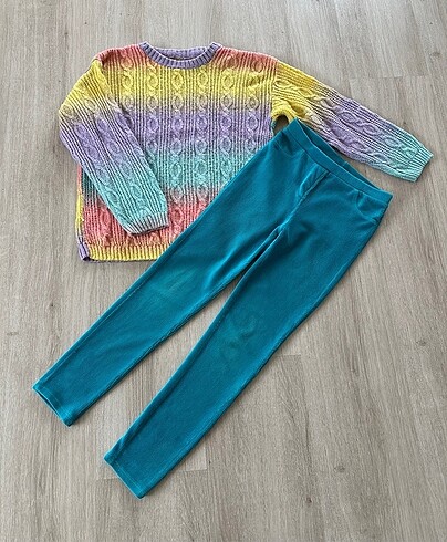 LC Waikiki Lcw Çocuk Kadife Tayt Kazak