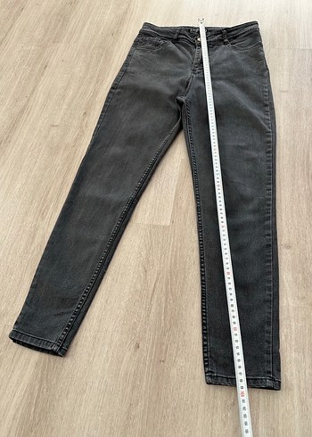 s Beden siyah Renk Likralı Kot Pantolon Yüksek Bel Siyah