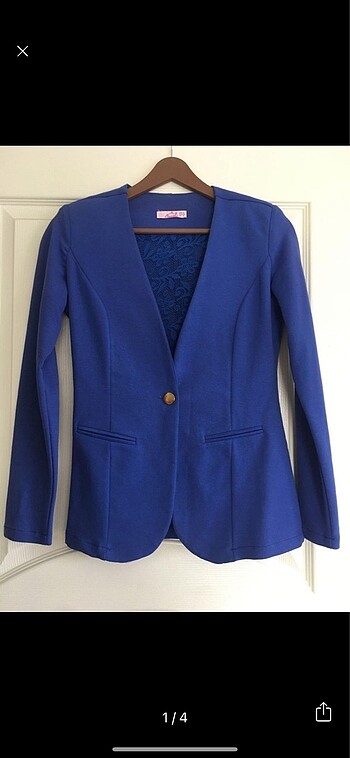 Blazer ceket saks mavisi