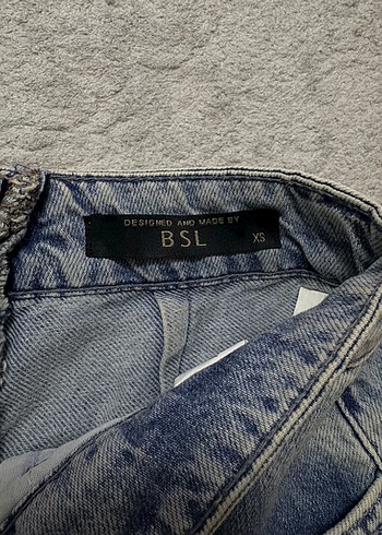 Diğer Gri Denim Kısa Tulum, Askılı, Mini Boy