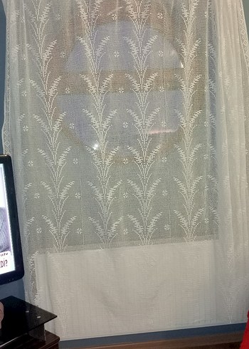 Nakışlı Beyaz Gri Desenli Perde - Görsel 12