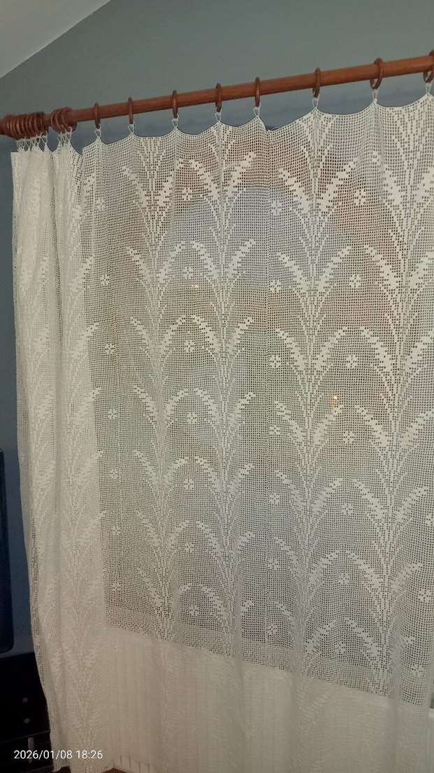 Nakışlı Beyaz Gri Desenli Perde - Görsel 3
