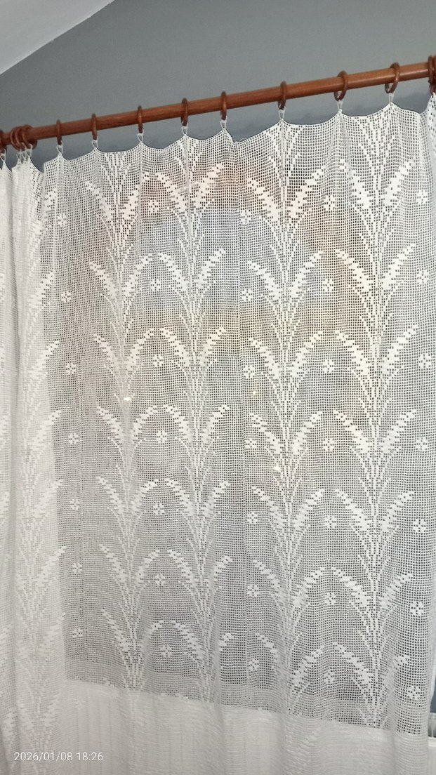 Nakışlı Beyaz Gri Desenli Perde - Görsel 4