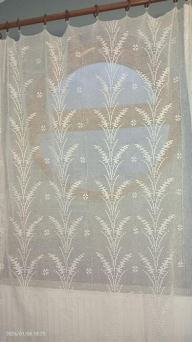 Nakışlı Beyaz Gri Desenli Perde - Görsel 2