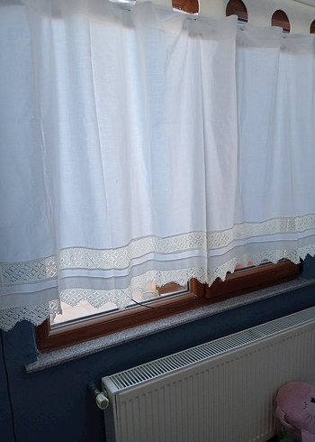 Geleneksel El İşlemeli Dantel Detaylı Perde