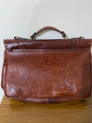 Beden bordo Renk Gianfranco Ferre Vintage Deri Evrak ( Laptop ) Çantası
