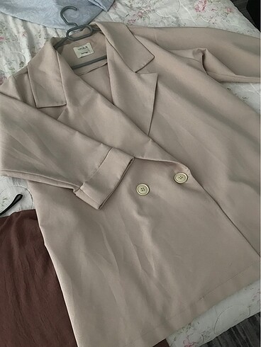 Diğer Vatkasız krep blazer ceket