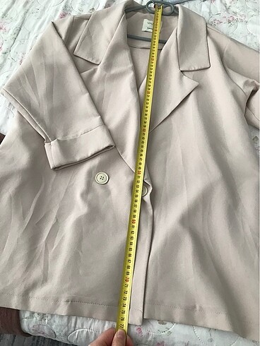 universal Beden Vatkasız krep blazer ceket