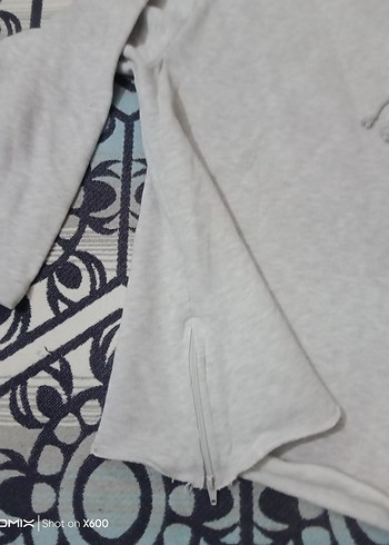 Gri Kapüşonlu Salaş Kadın Sweatshirt - Görsel 6