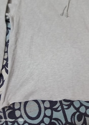 Gri Kapüşonlu Salaş Kadın Sweatshirt - Görsel 7