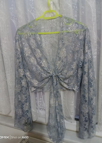 Dantel Detaylı Bohem Mini Bluz - Görsel 10