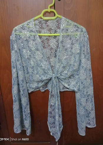 Dantel Detaylı Bohem Mini Bluz - Görsel 3