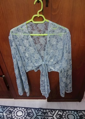 Dantel Detaylı Bohem Mini Bluz - Görsel 2