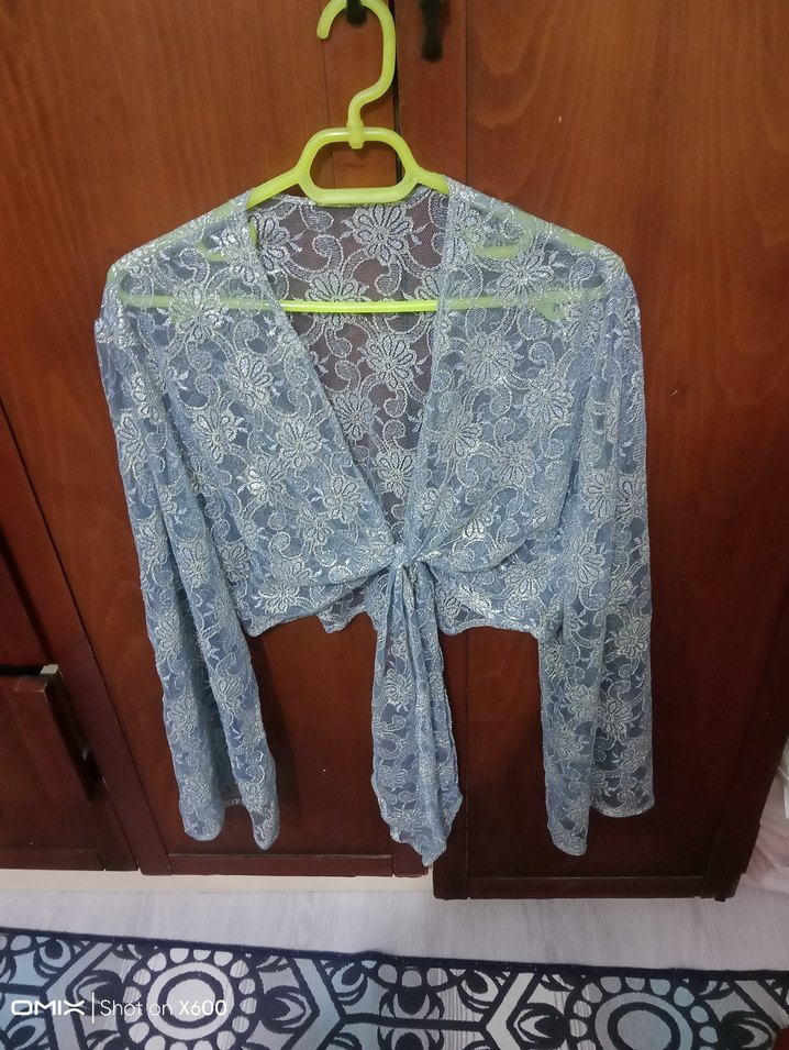 Dantel Detaylı Bohem Mini Bluz - Görsel 2