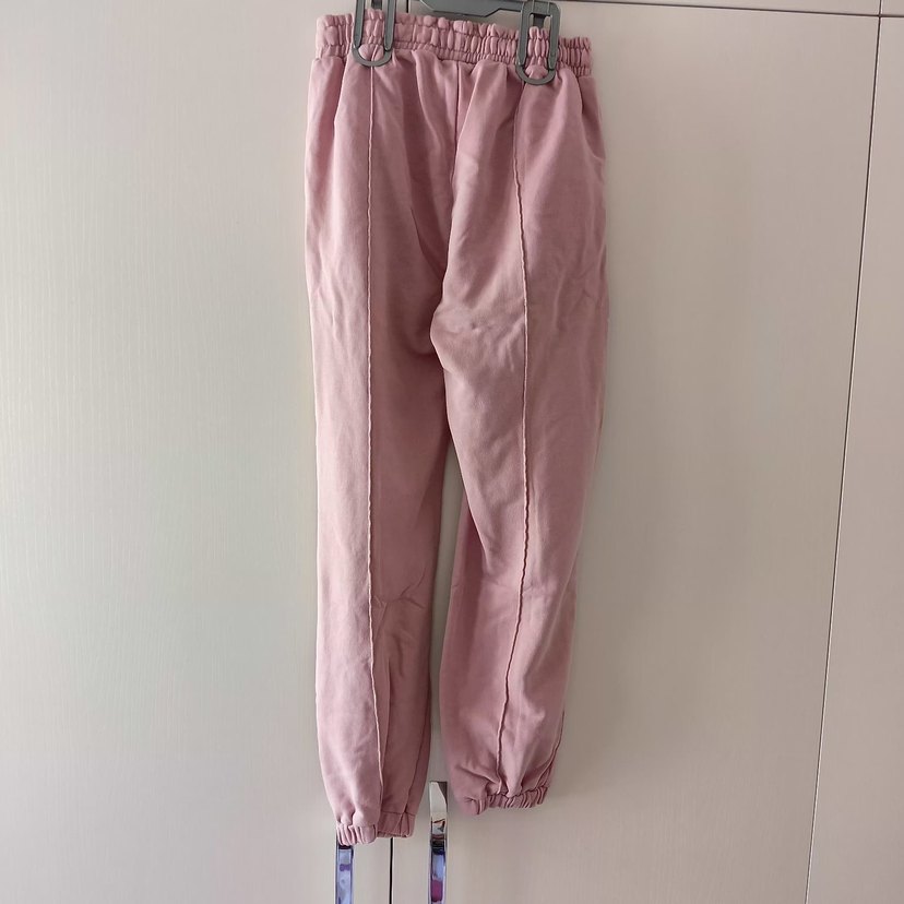 Loose Fit Midi Pembe Eşofman Altı - Görsel 3