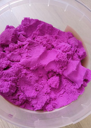 Renkli Mor Kinetik Kum Eğitici Oyuncak - Görsel 2