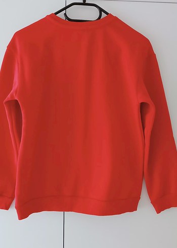 Kız Çocuk Kırmızı Baskılı Sweatshirt - Görsel 3