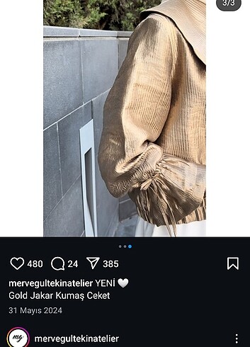 m Beden Merve Gültekin Atelier ceket