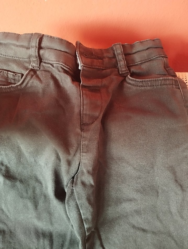 Erkek Çocuk Gri Kemerli Slim Denim Pantolon - Görsel 5