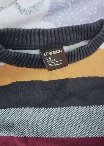 Çizgili çocuk Triko Kazak - Görsel 4