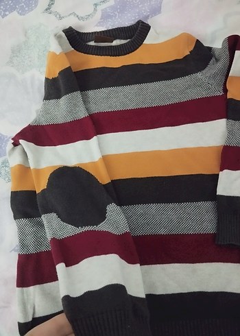 Çizgili çocuk Triko Kazak - Görsel 3