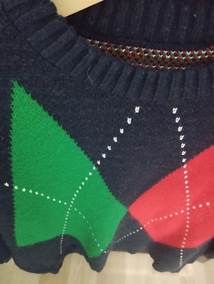 Renkli Örgü Kadın Kazak - Görsel 3