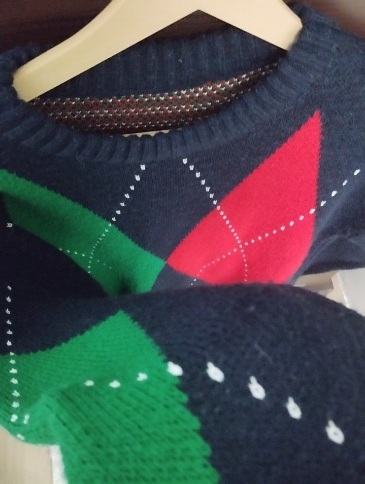 Renkli Örgü Kadın Kazak - Görsel 4