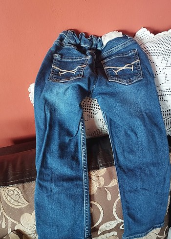 Erkek Çocuk Mavi Bağcıklı Bol Kesim Denim Pantolon - Görsel 4